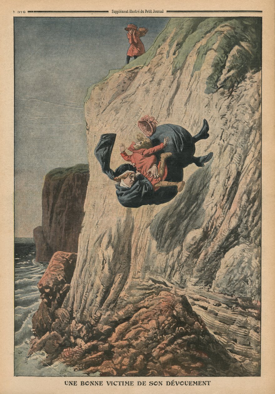 En barnepige offer for sin hengivenhed, illustration fra 