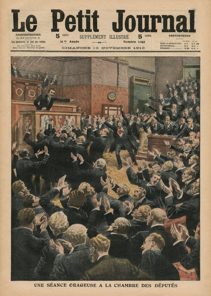 En stormfuld session i Deputeretkammeret, illustration fra 