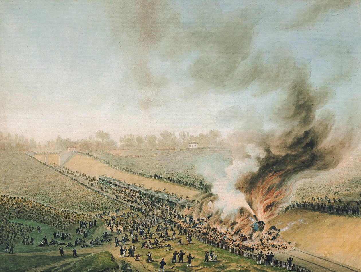 Ulykke på jernbanen fra Versailles til Bellevue, 8. maj 1842 af French School