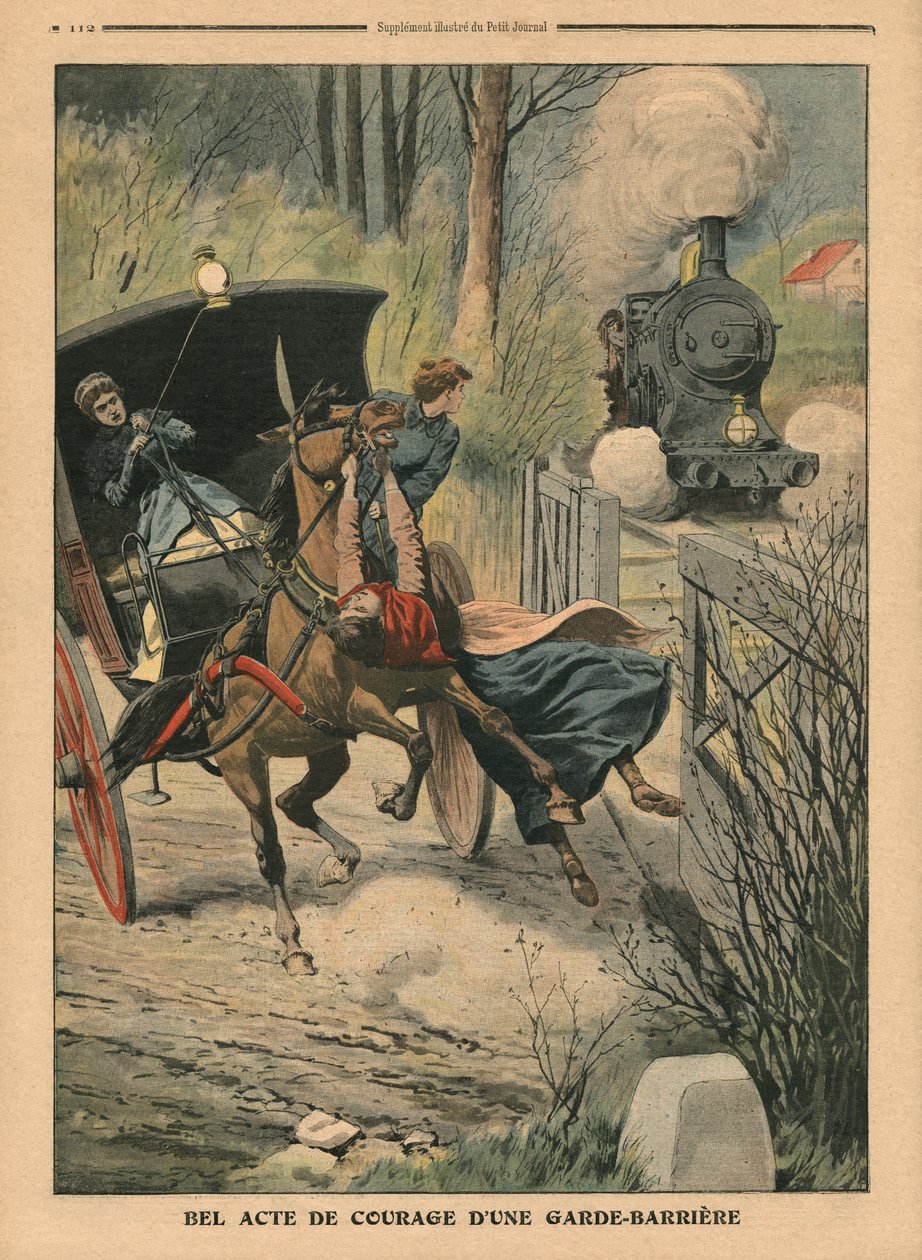 En banepassers tapperhed, illustration fra 