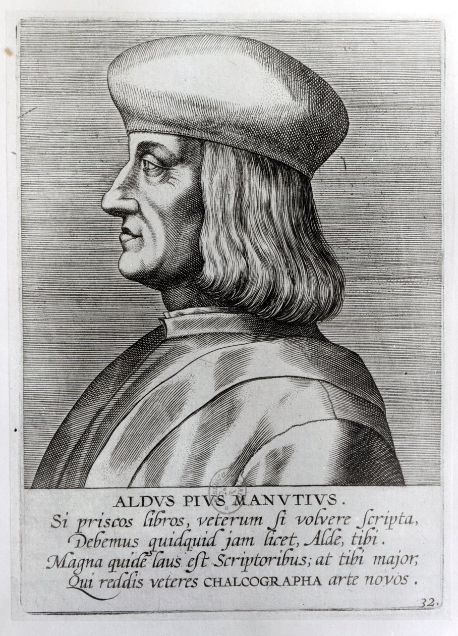 Aldus Manutius (1449-1515) af French School