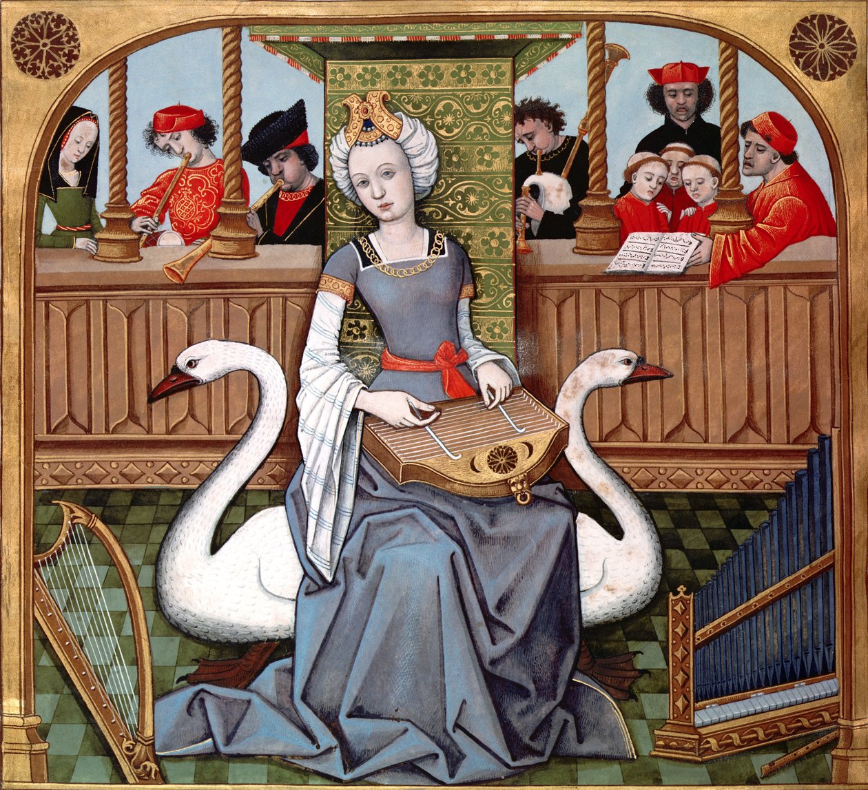 Allegory of Music, ms Francais 143 fol.65v fra 