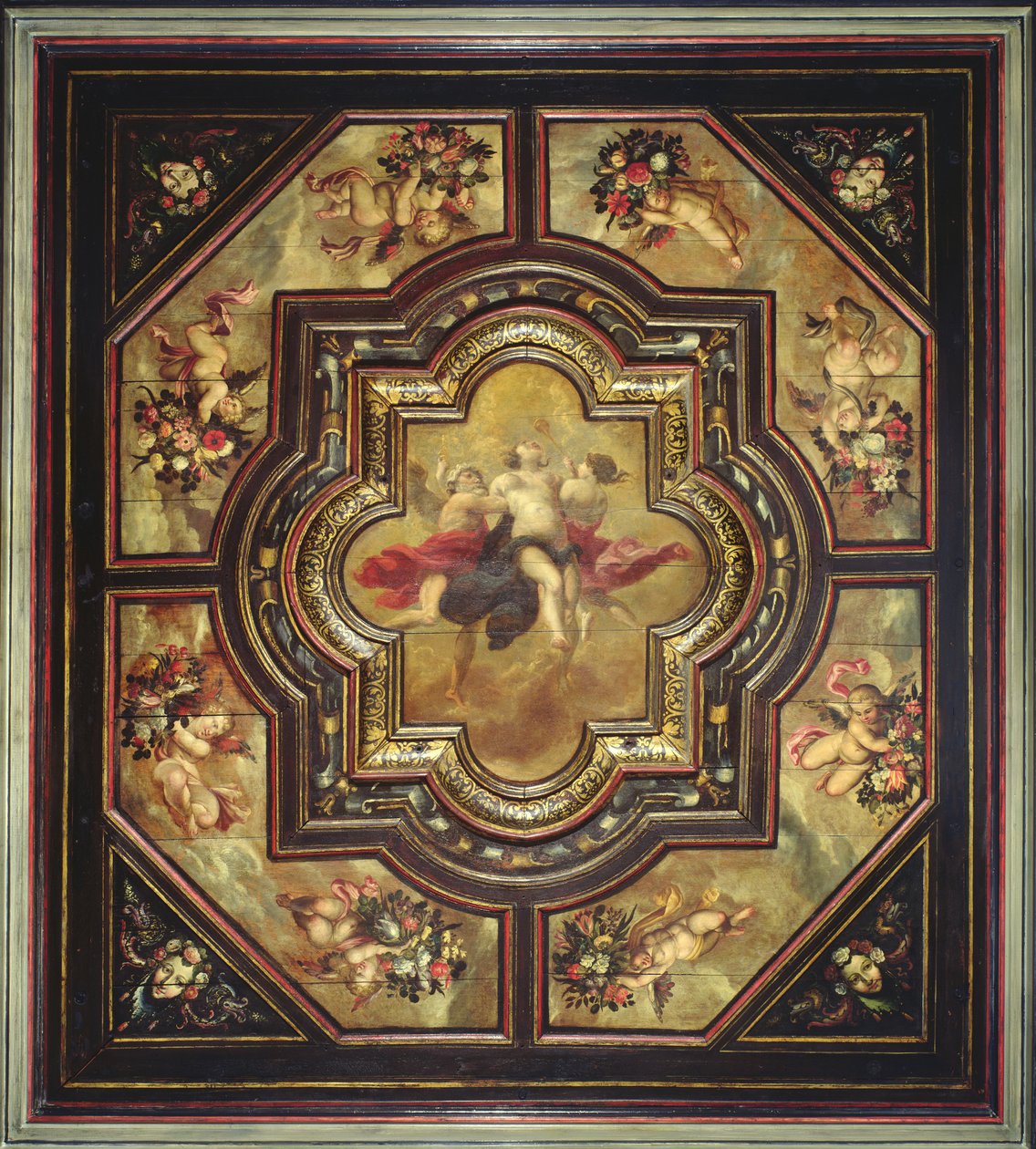 Allegory of Truth, lille loftspanel (olie på træ) af French School