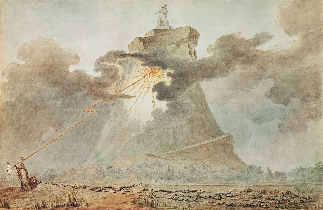Allegori om dagen den 10. august 1792 (farvestik) af French School