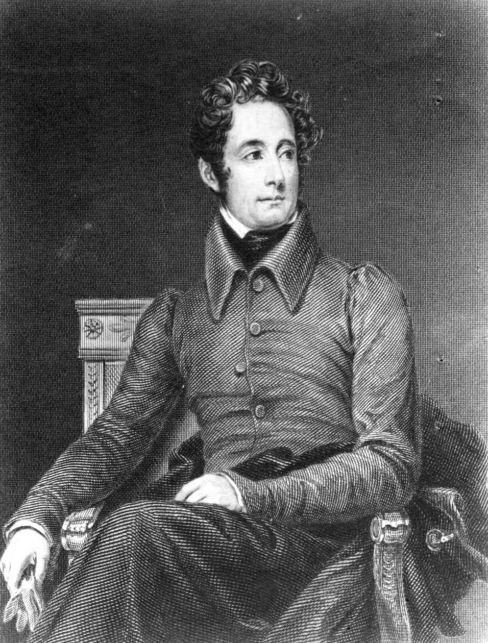 Alphonse de Lamartine af French School