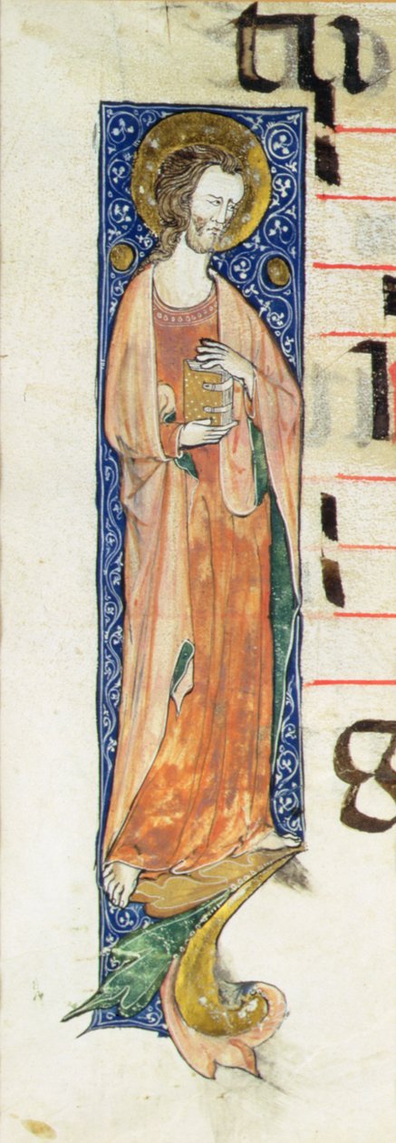 En apostel holder en bog, ca. 1320 af French School