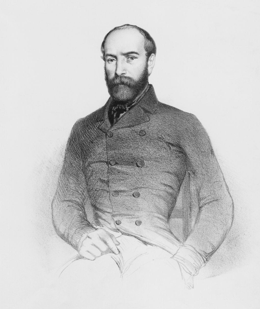 Armand Barbes som repræsentant for folket ved den grundlovgivende forsamling, indgraveret af Jannin af French School