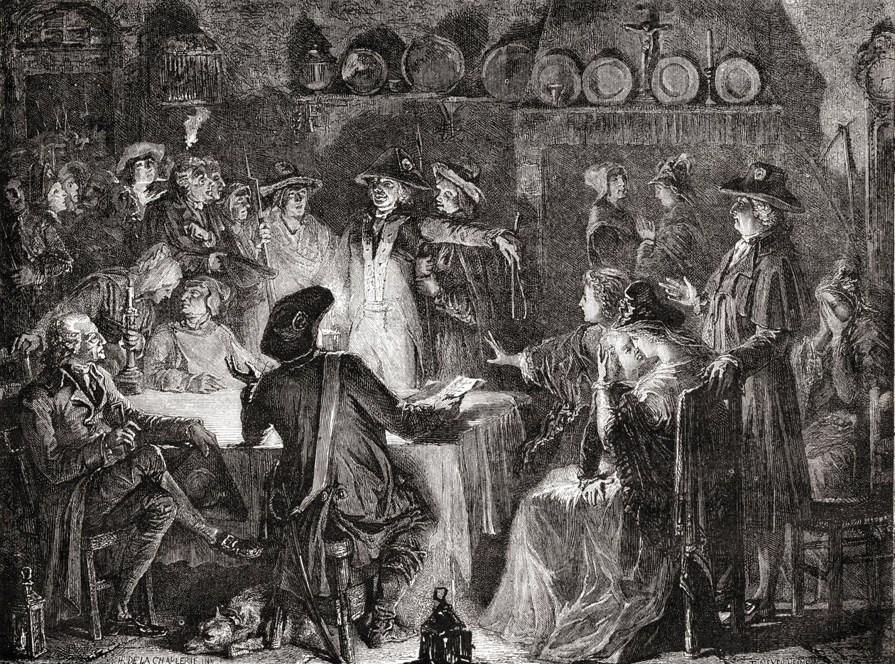 Arrestation af den kongelige familie i Varennes, 21. juni 1791 af French School