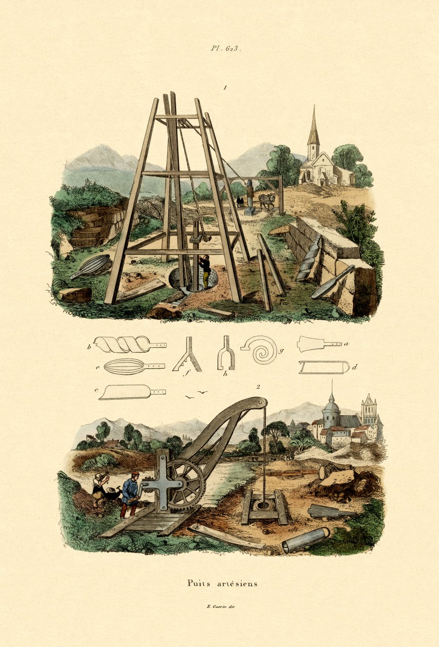 Artesisk Brønd, 1833-39 af French School