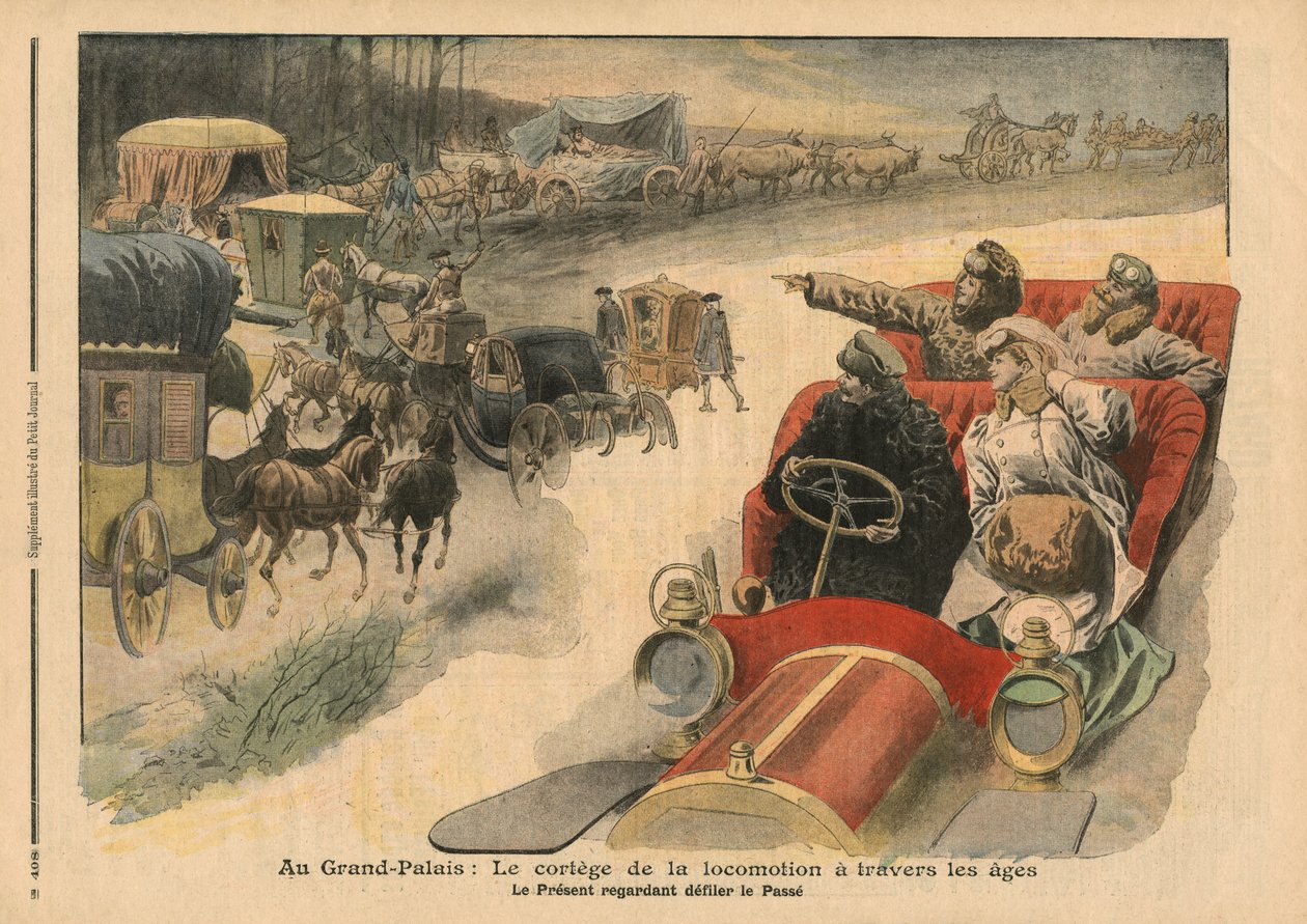 På Grand Palais, bevægelseshistorie gennem tiderne, illustration fra 