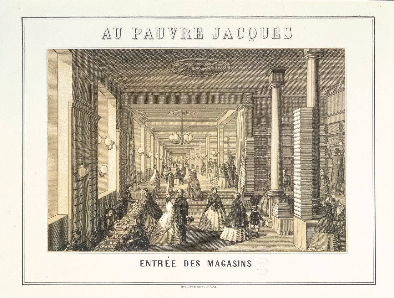 Au Pauvre Jacques: Indgang til butikkerne af French School