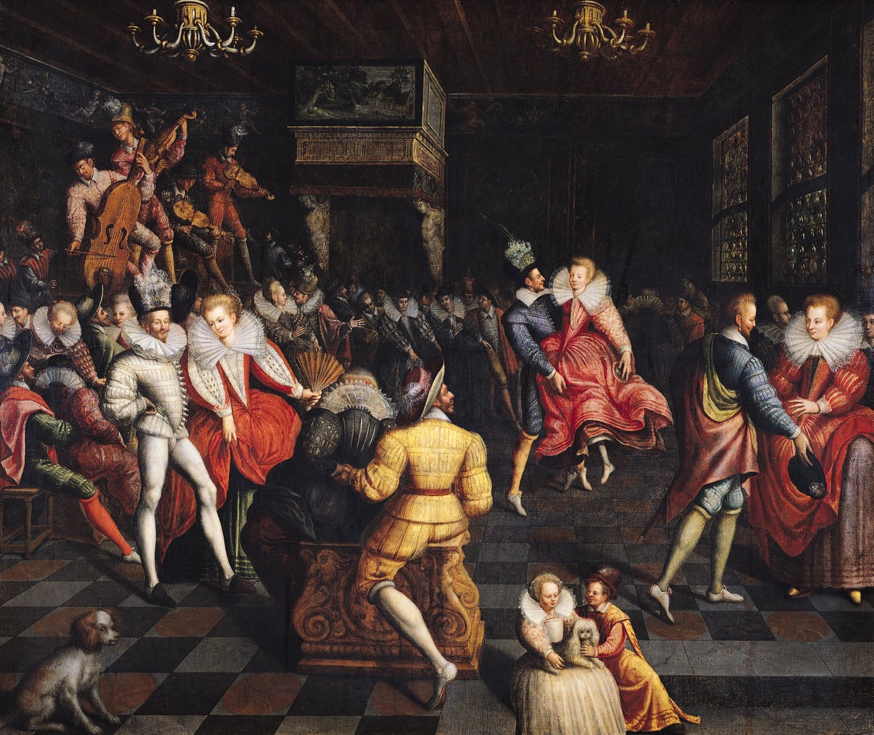 Bal ved domstolen i Valois af French School