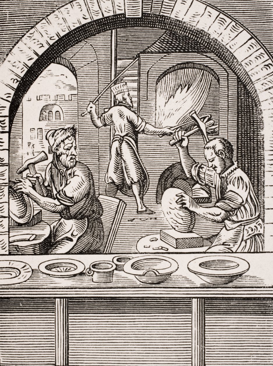 Basin Maker, gengivelse af et træsnit af Jost Amman (1539-91) fra 
