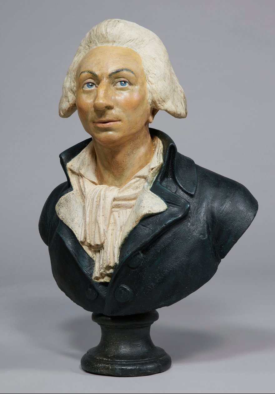 Buste af Louis Michel Le Peletier de Saint-Fargeau (1760-93) (polykrom gips) af French School
