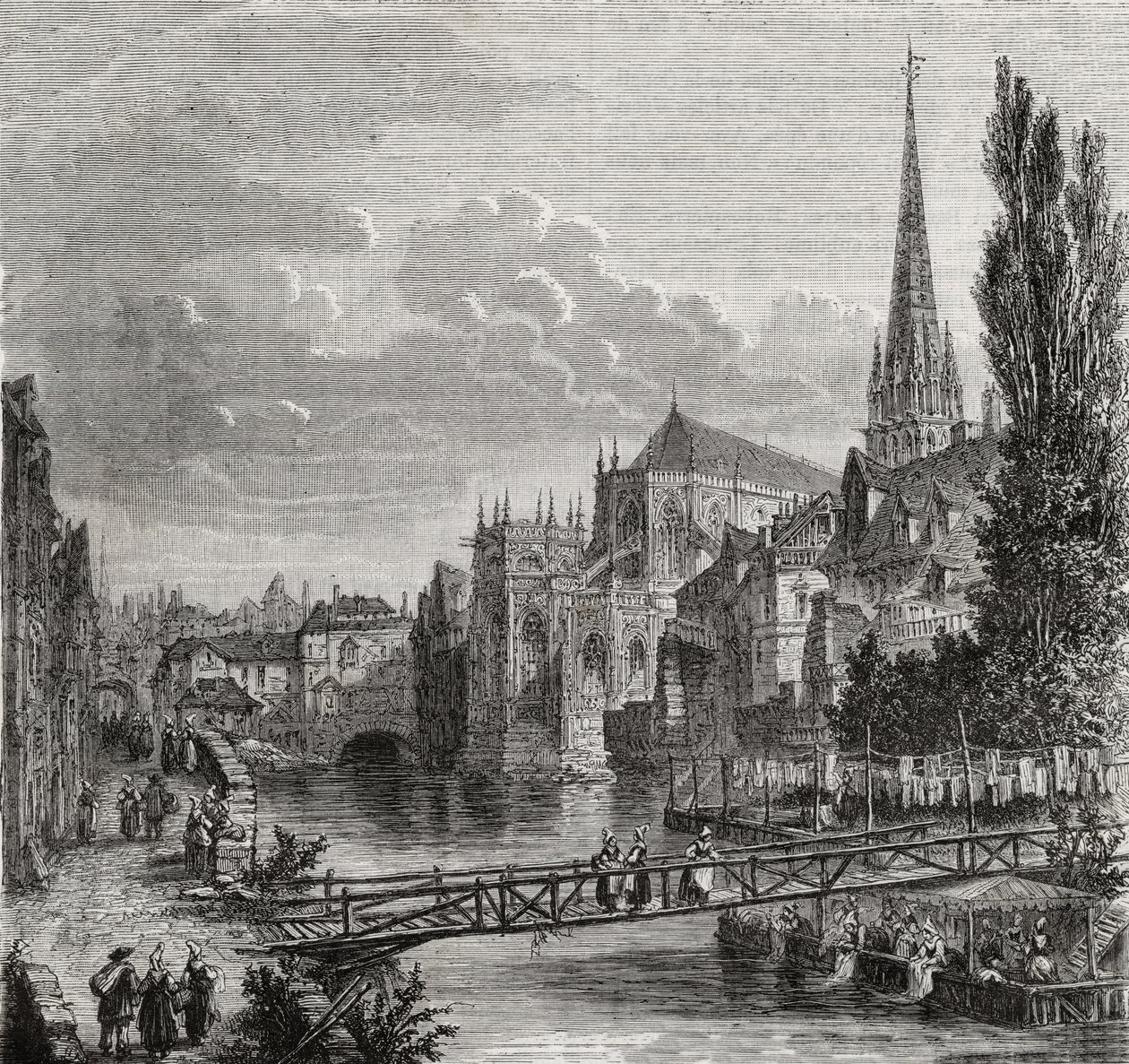 Caen i det 18. århundrede af French School