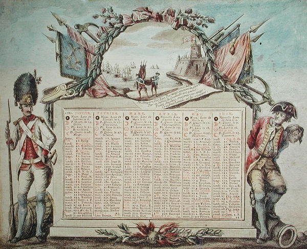 Kalender for 1780 af French School