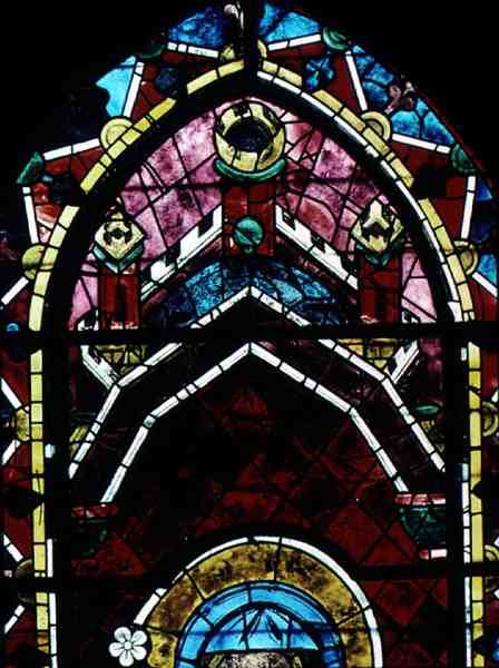 Baldakin fra nordrosenvindue, c.1223 af French School