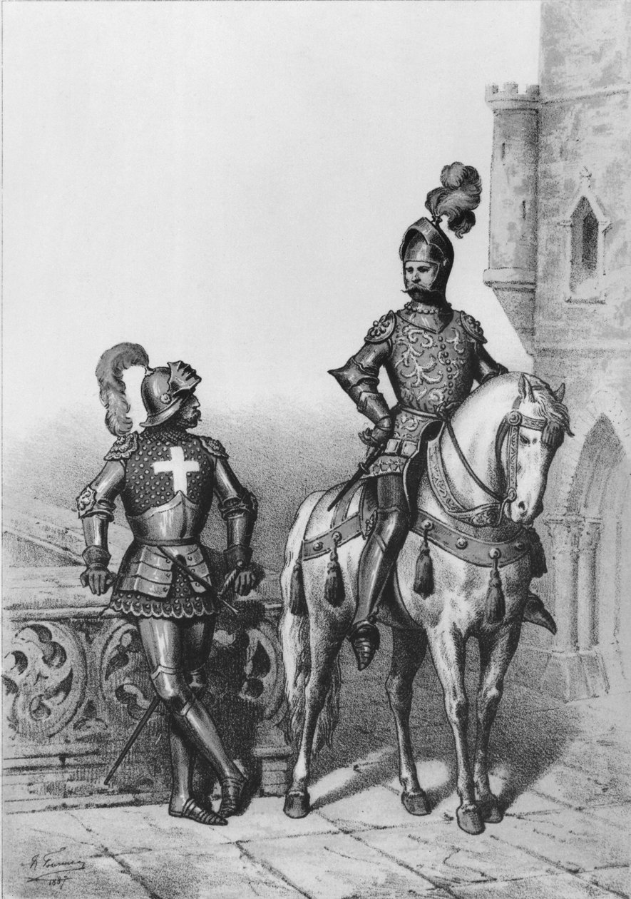 Kaptajn for bueskytterne i Paris, vagtridder, 1887 af French School