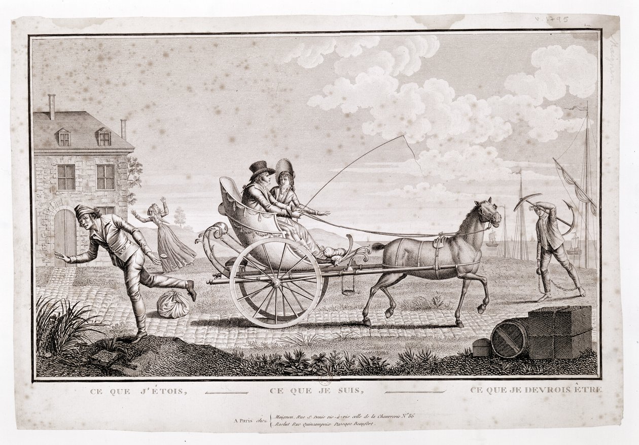 Karikatur af de nye rigdomme, c.1795 af French School