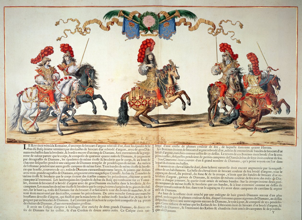 Karrusel udført af Louis XIV (1638-1715) foran Tuilerierne, 5. juni 1662 af French School