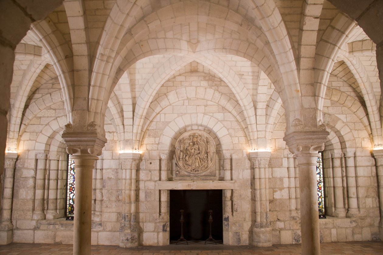Chapter House, Benedictine Priory of St John, 1150-90 (kalksten) af French School