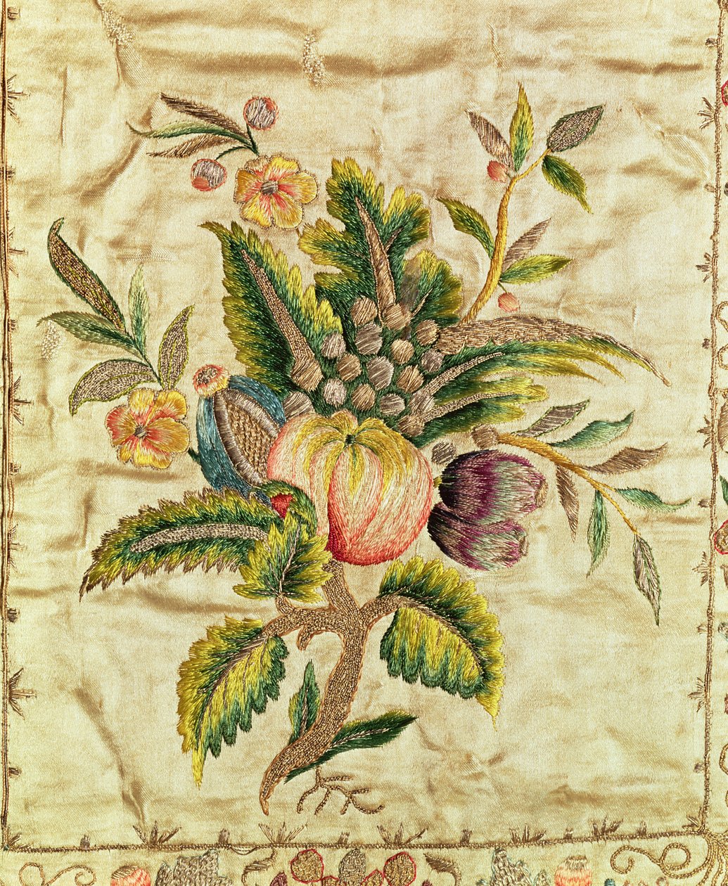 Chasuble, ca. 1785 (satin broderet i guld- og sølvtråde i sofaarbejde) af French School