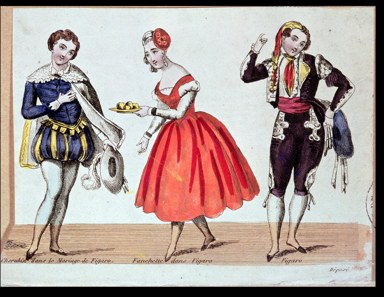 Cherubino, Fanchette og Figaro, scene fra 