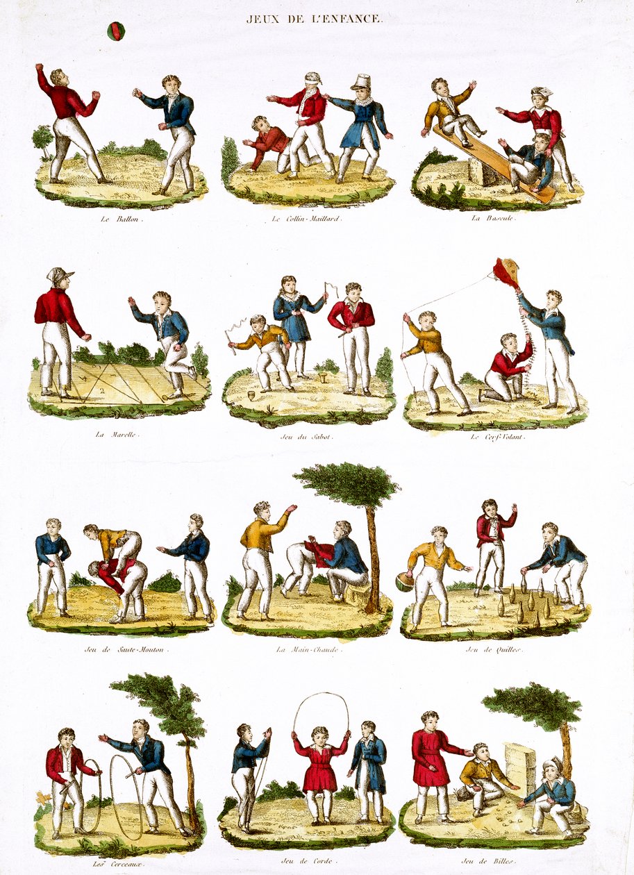 Børnelege, 1810 af French School