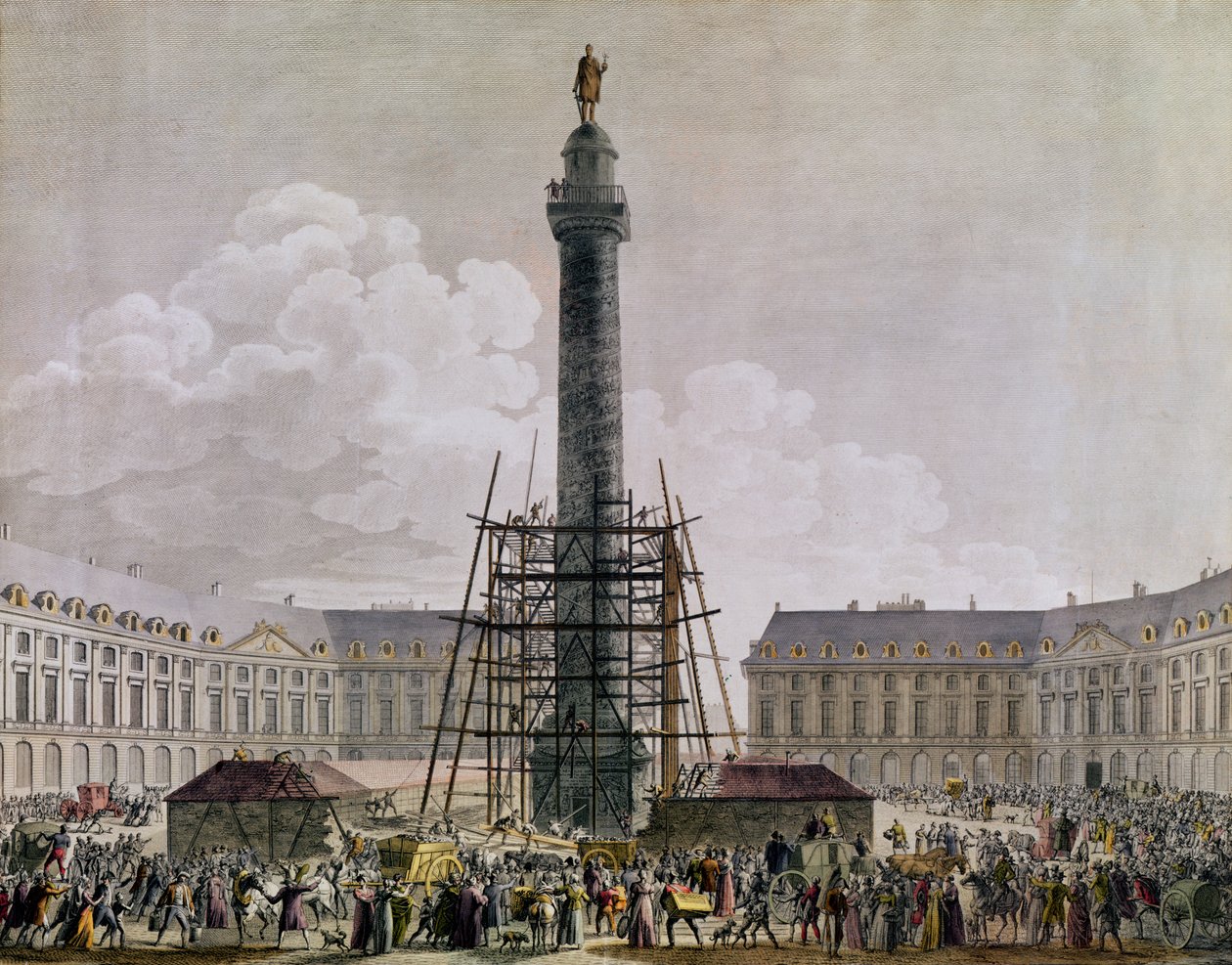 Konstruktion af Vendomesøjlen i 1803-10 af French School