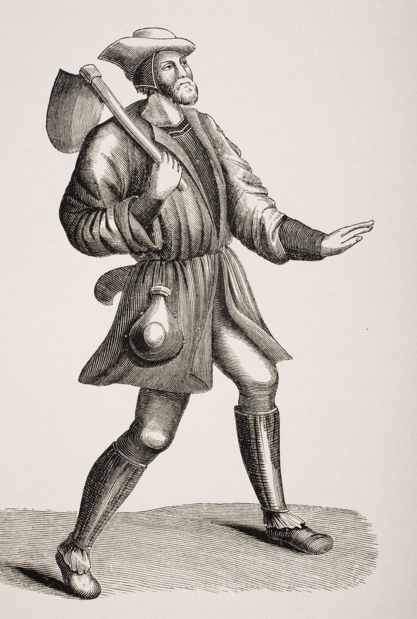 Costume of a Peasant, efter en miniature fra det 15. århundrede, fra 