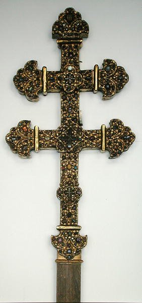Kors, fra Clairmarais Abbey (guld indlagt med halvædelsten) (se også 232670) af French School