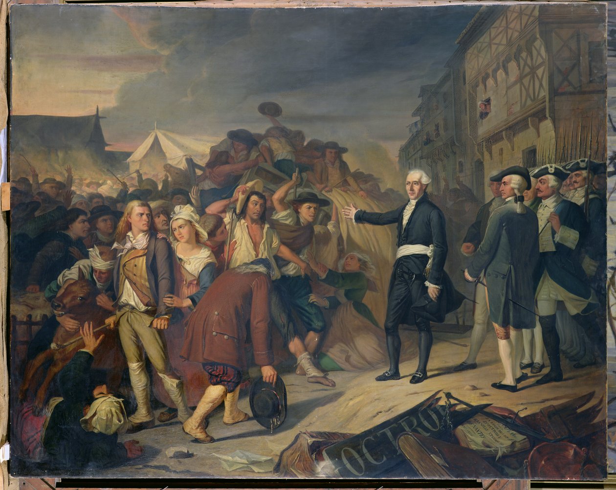 Daniel de Kervegan (1735-1817) Borgmester i Nantes, beroliger et oprør af French School