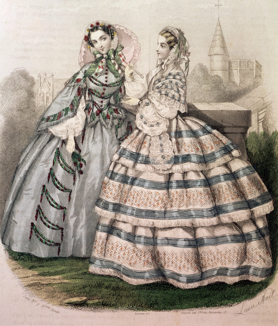 Dagskjole fra 1858, graveret af Barreau af French School