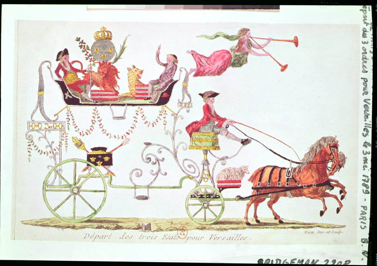 De tre ordeners afgang til Versailles, 3. maj 1789 af French School