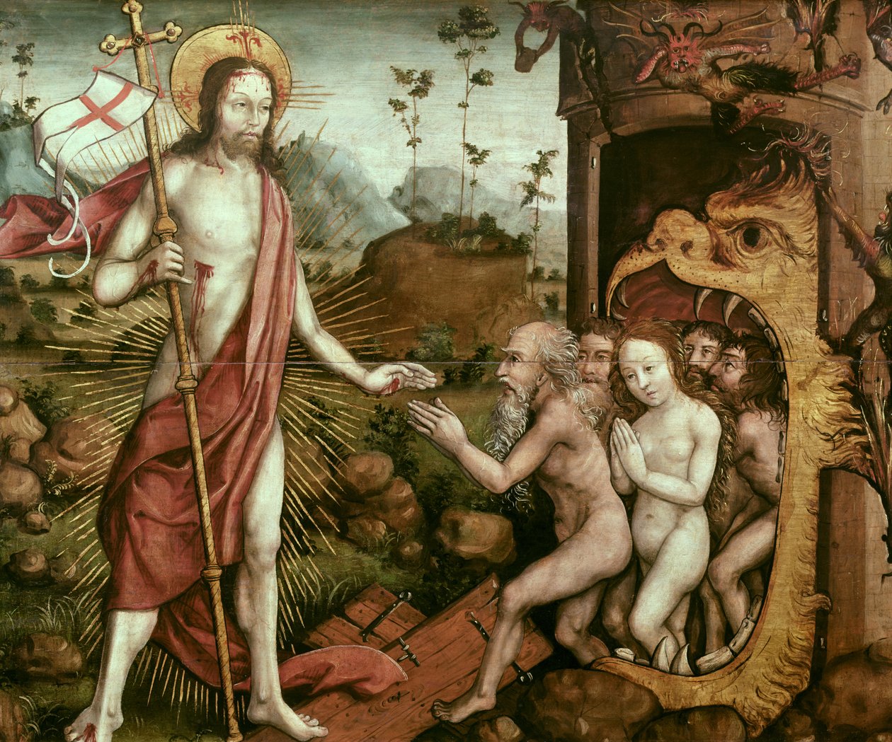 Kristi nedstigning til Limbo, ca. 1482 af French School