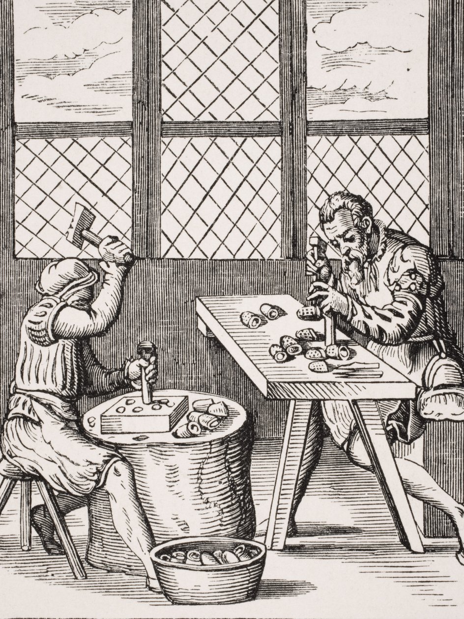 Dice Maker, gengivelse af et træsnit af Jost Amman (1539-91) fra 