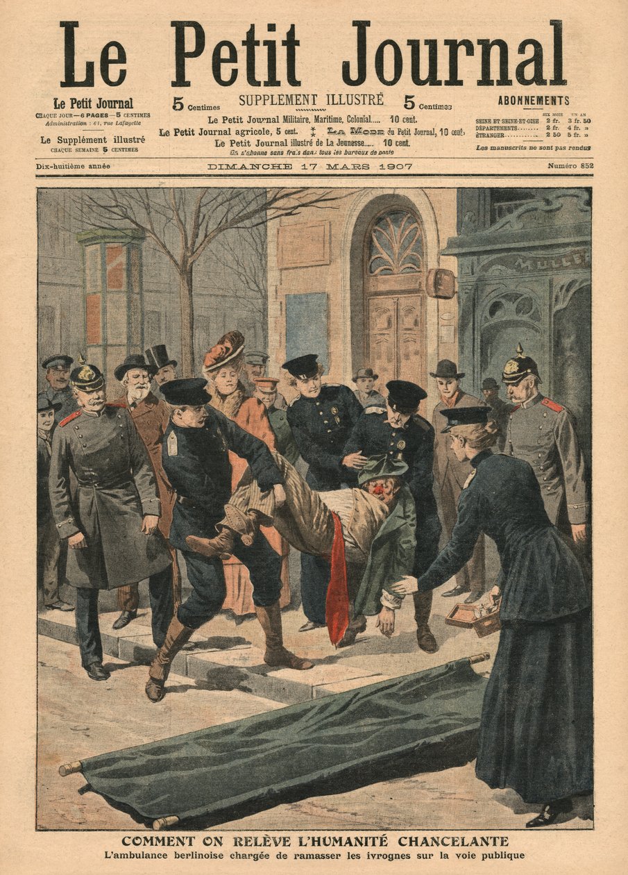 Drunkards in Berlin, illustration fra 