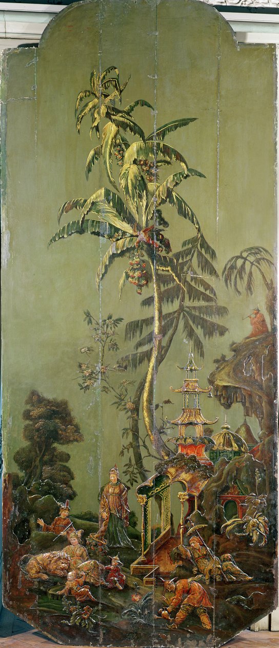Jord, fra en række paneler, der forestiller de fire elementer, ca. 1730 (polykromt træ) af French School