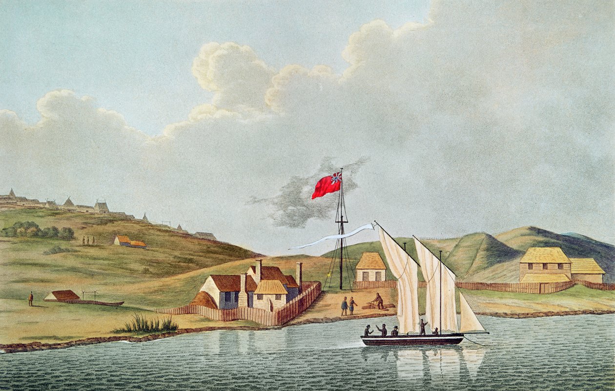 Engelske missionærer i Kidikidi, New Zealand, fra 