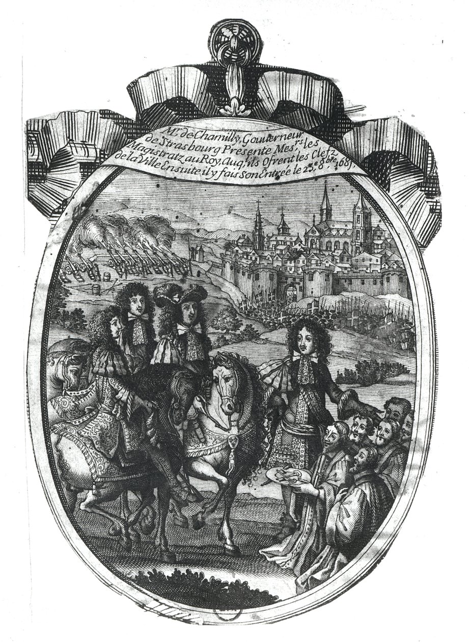 Kong Ludvig XIVs (1643-1715) indrejse i Strasbourg, 25. oktober 1681 af French School