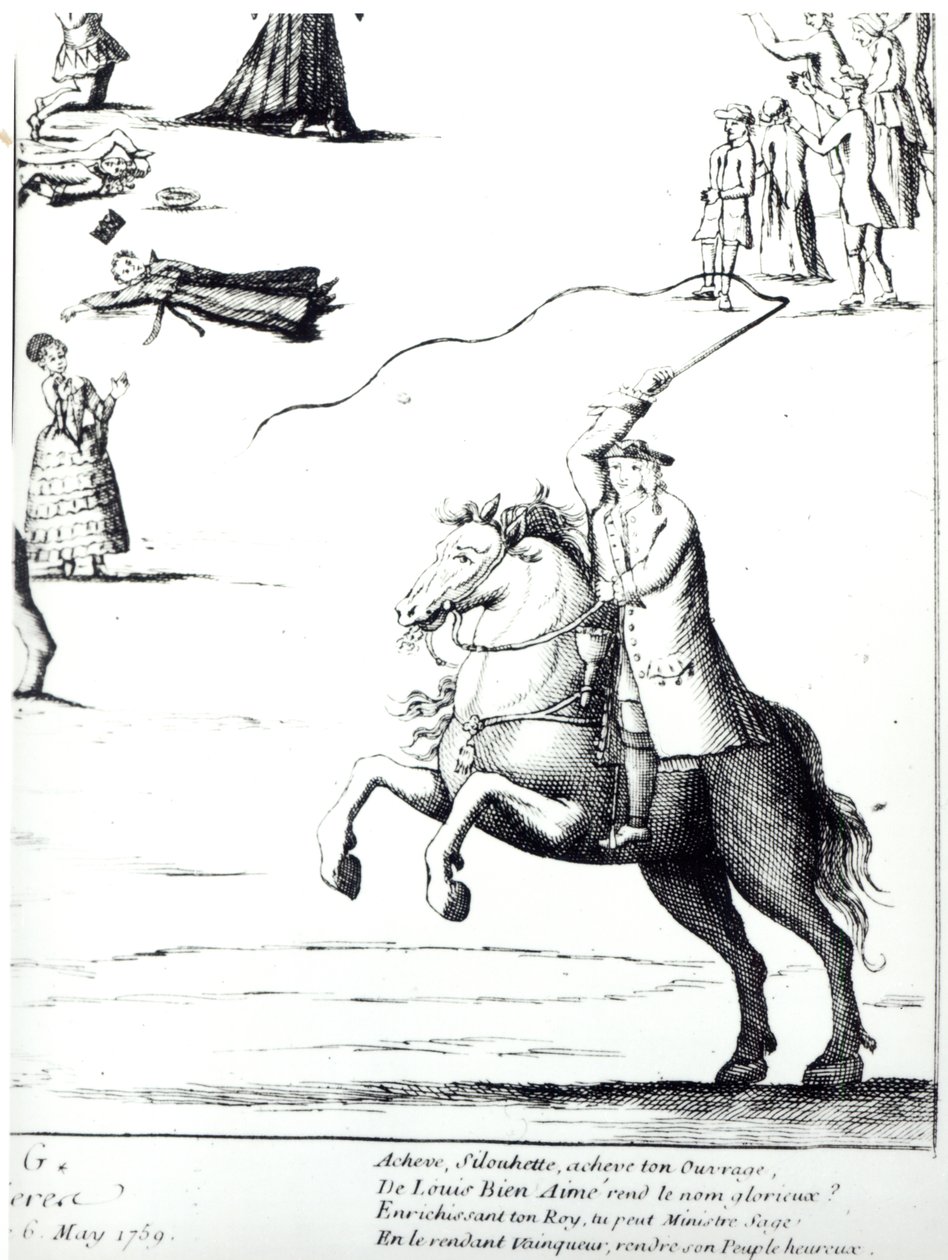 Etienne de Silhouette (1704-67) mod generalbønderne af French School