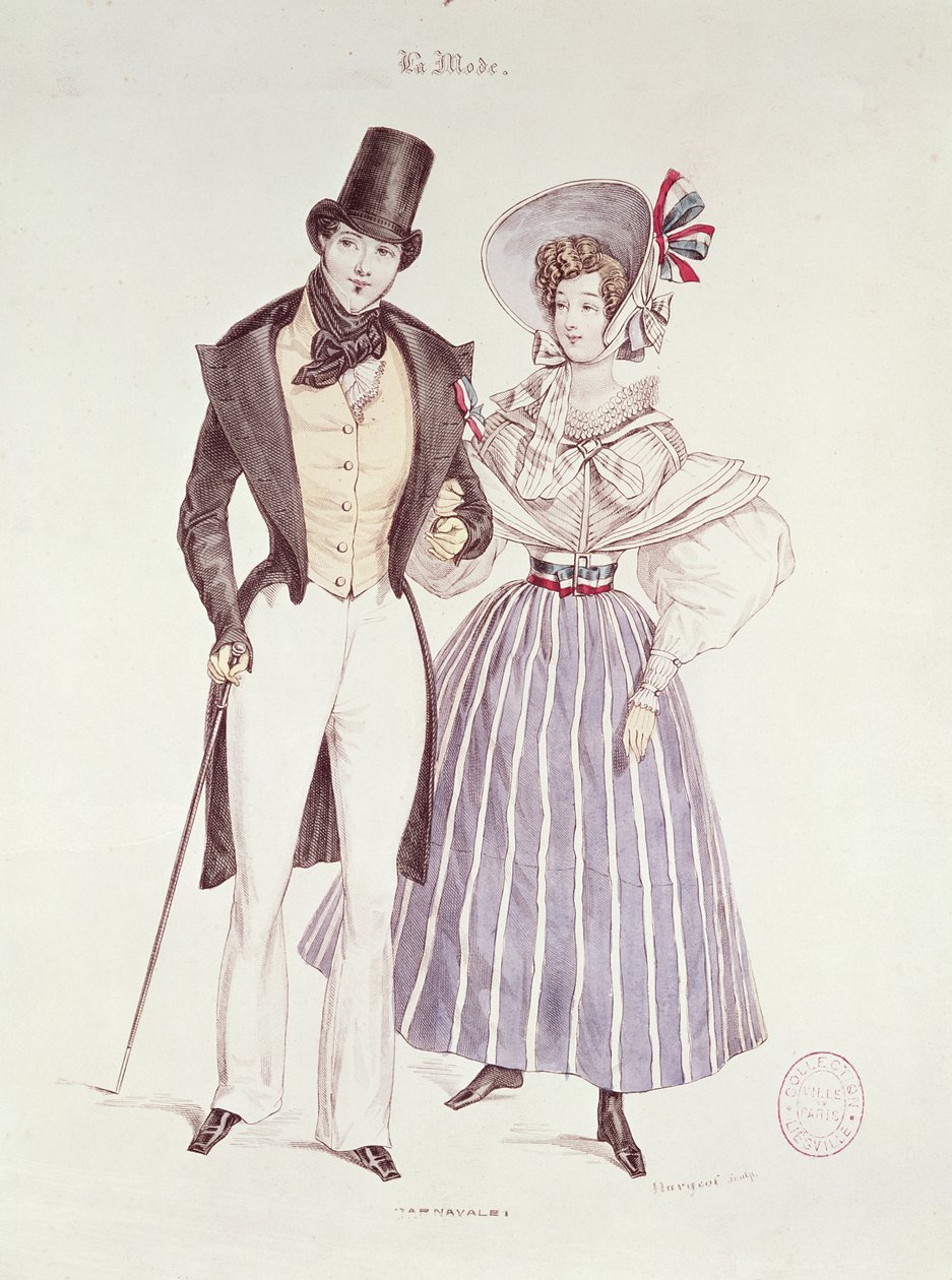 Mode for mænd og kvinder, 1830 af French School