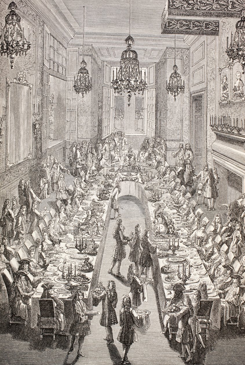 Fest givet for den spanske ambassadør i Frankrig i Paris i 1707, 1875 af French School