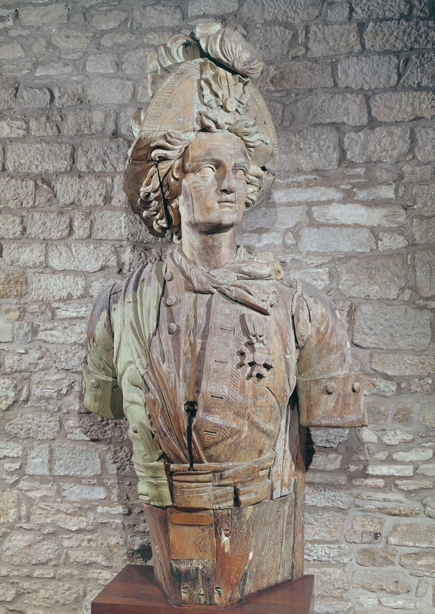Galionsfigur af Rene Duguay-Trouin (1673-1736) (træ) af French School