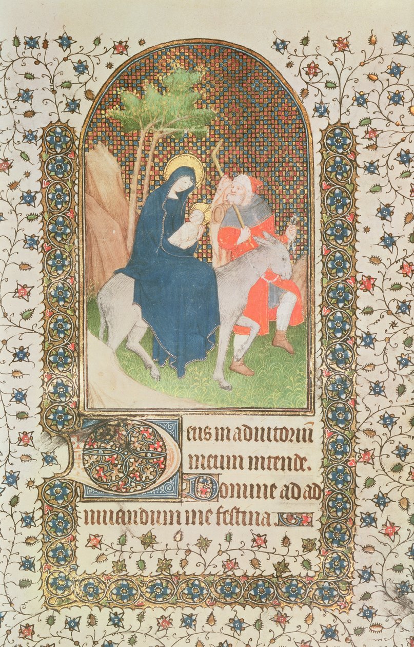 Flugt til Egypten, fransk, 1300-tallet af French School