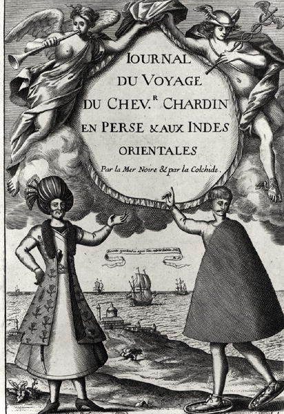 Flyveblad af Journal des Voyages du Chevalier Chardin, 1686 af French School