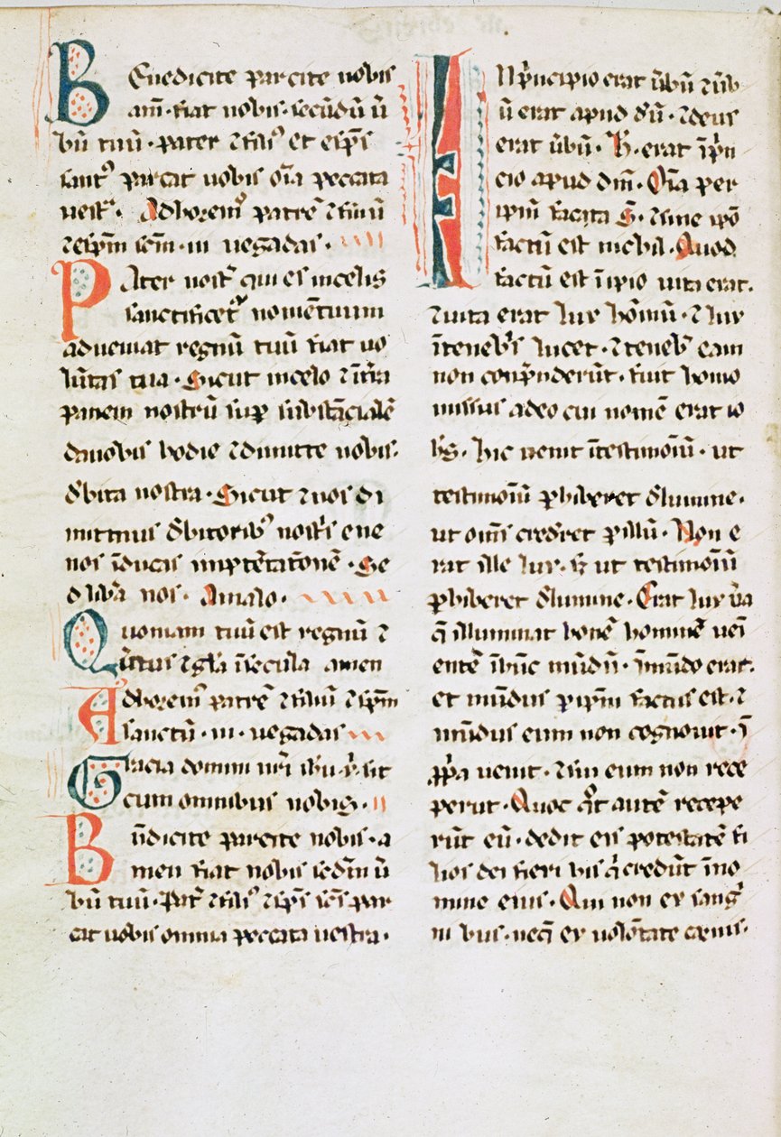 Fragment fra et katharisk manuskript af French School