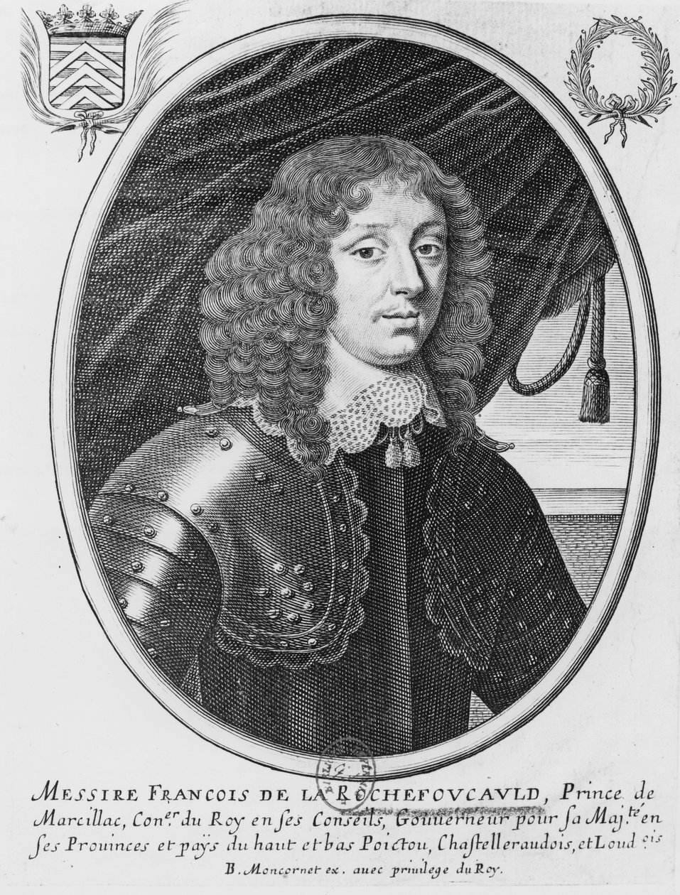 Francois VI (1613-80) hertug af Rochefoucauld, prins af Marcillac af French School