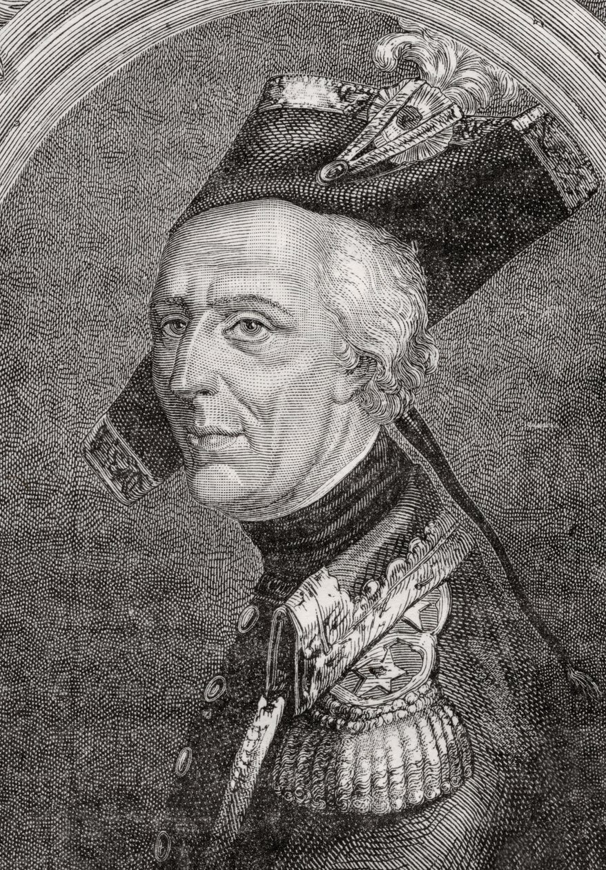 General Luc Auguste Dagobert de Fontenaille (1736-94) af French School