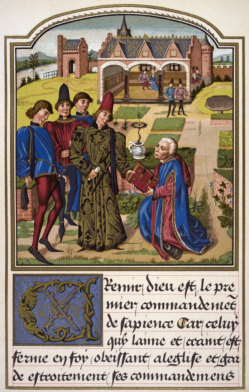 Georges Chastellain tilbyder sin bog til Charles, hertug af Bourgogne, fra 
